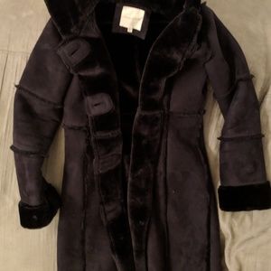 Suede Coat - Knee Length